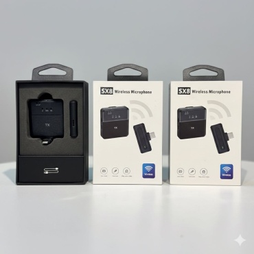 Микрофон SX8 Wireless Lavalier Microphone черный