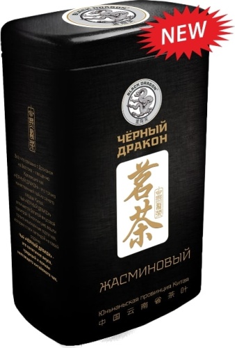 Зеленый Чай жасминовый Черный Дракон подарочный листовой 100 г