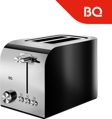 Тостер BQ T2000 стальной, черный