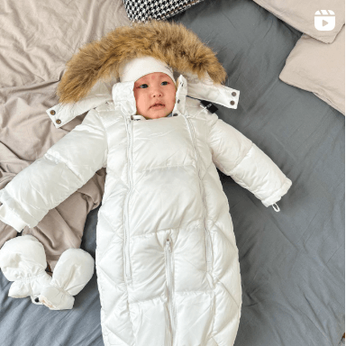 Комбинезон-трансформер Hey Baby для новорожденных однотонный зимний