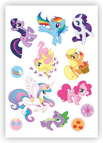 Стикерпак "My Little Pony" виниловые наклейки из мультсериала про пони на любую поверхность