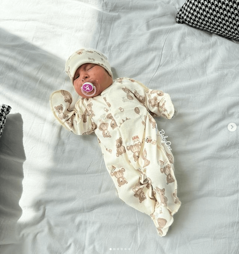 Слип на заклёпках BabyOne для новорожденных хлопок
