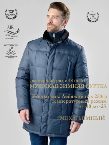 Пальто синий