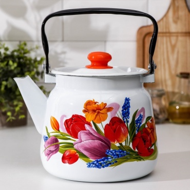 Сибирские товары чайник 5177629 3.5 л, эмалированная сталь