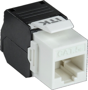 Компьютерная розетка (RJ45) ITK CS1-1C5EU-T2, белый, черный