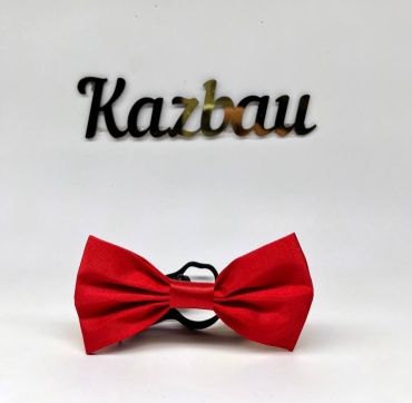 Галстук-бабочка атлас 11 см красный