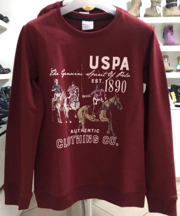 Свитшот Polo бордовый