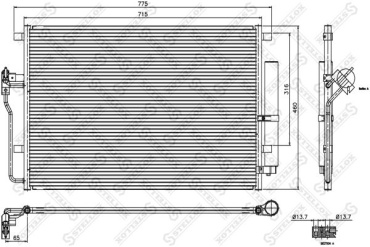 Stellox радиатор кондиционера 87-28002-SX