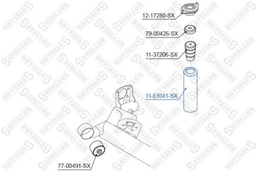 Stellox пыльник амортизатора 11-51041-SX