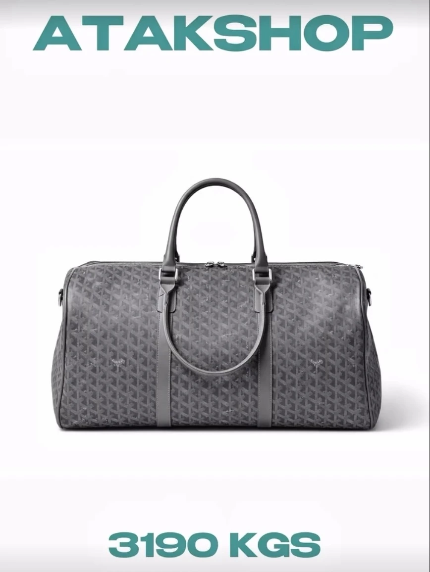 Дорожная сумка Goyard Boston в сером цвете