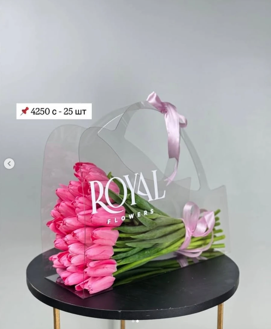 Розовые тюльпаны 25 шт