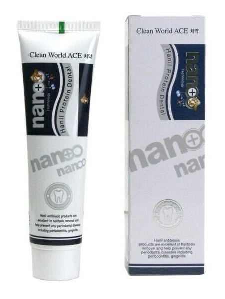 Зубная паста Hanil Clean World Ace Nano Protein Dental с ионами серебра.