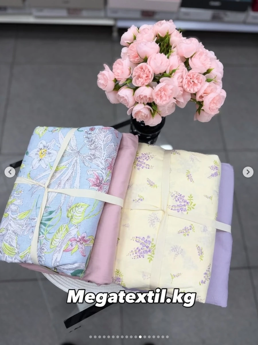 Комплект постельного белья из стираного хлопка