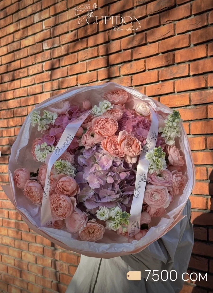 Розовая гортензия, Ранункулюс & Пионовидная роза 🌸✨