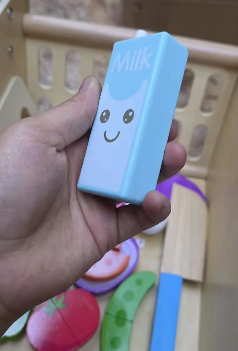 Детская деревянная игрушечная тележка