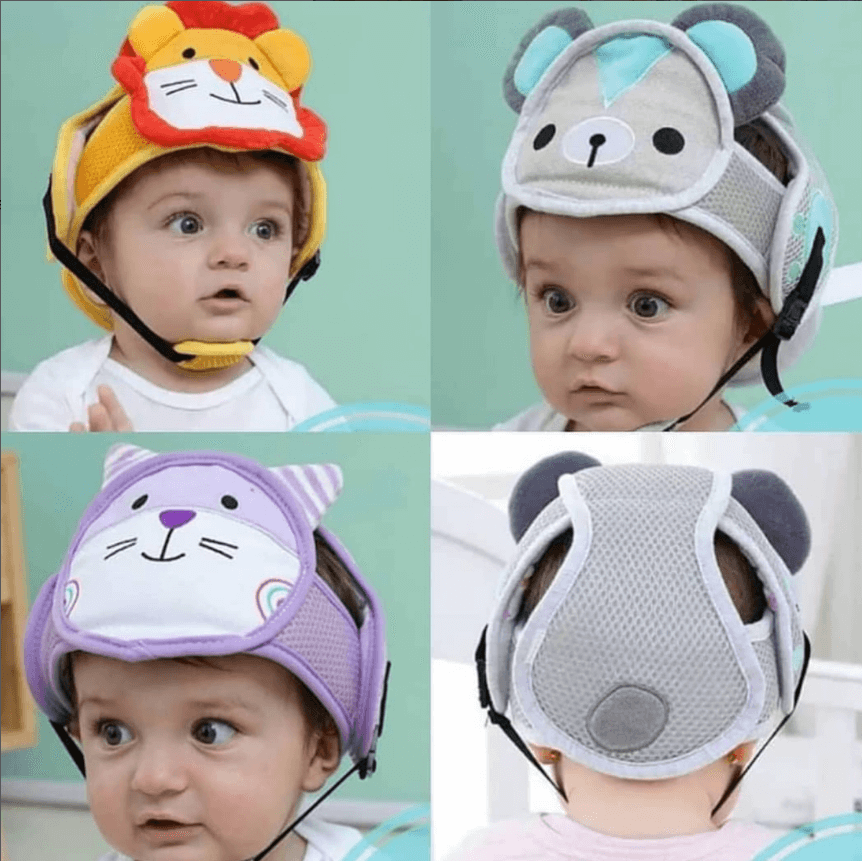 Защитная шапка для самых маленьких с зверушками