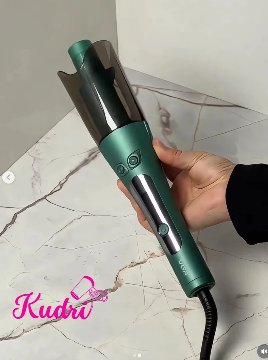 Удобная автоплойка в красивом зелёном цвете для локонов