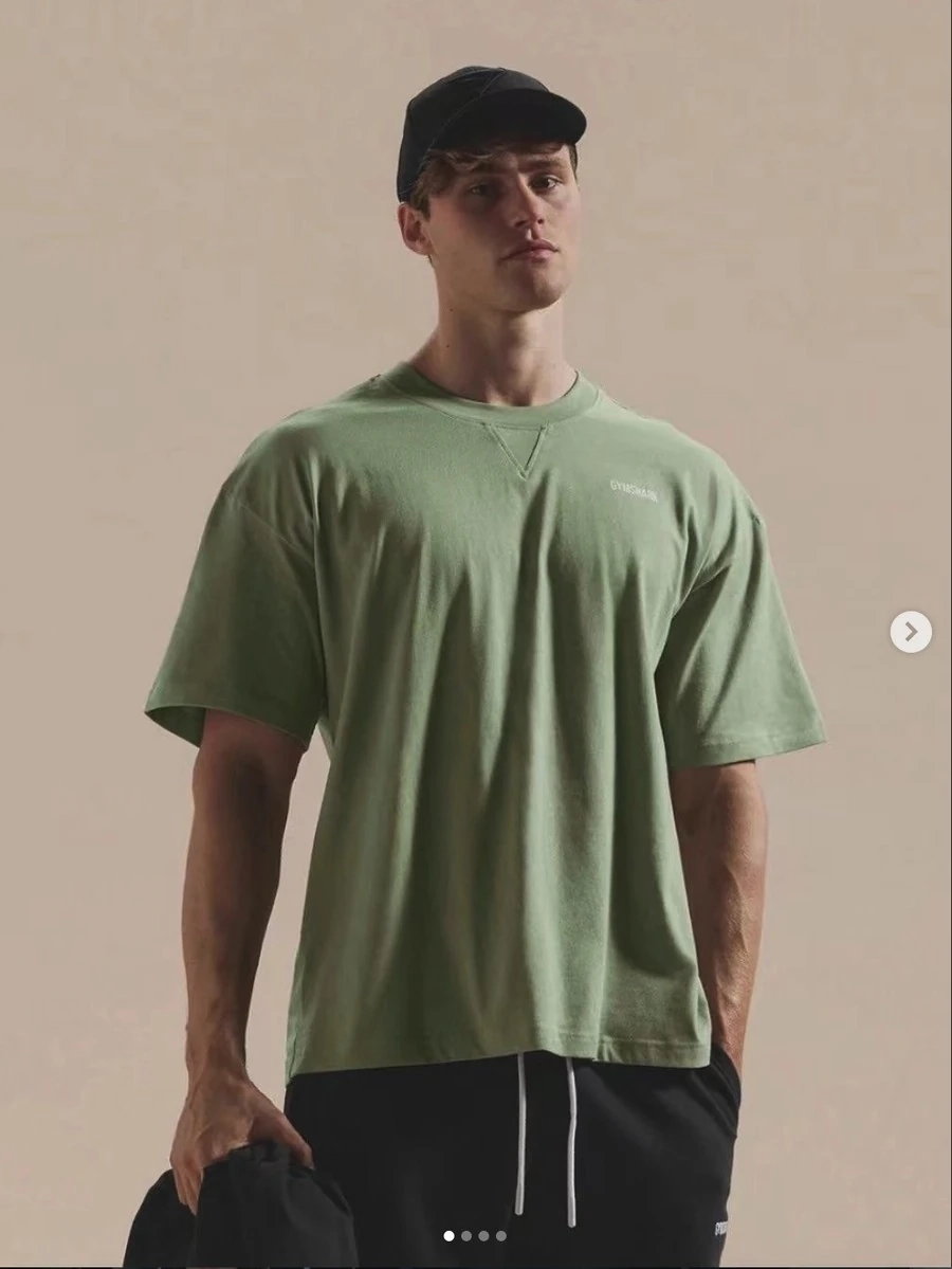 Футболка оверсайз Gymshark цвета шалфея
