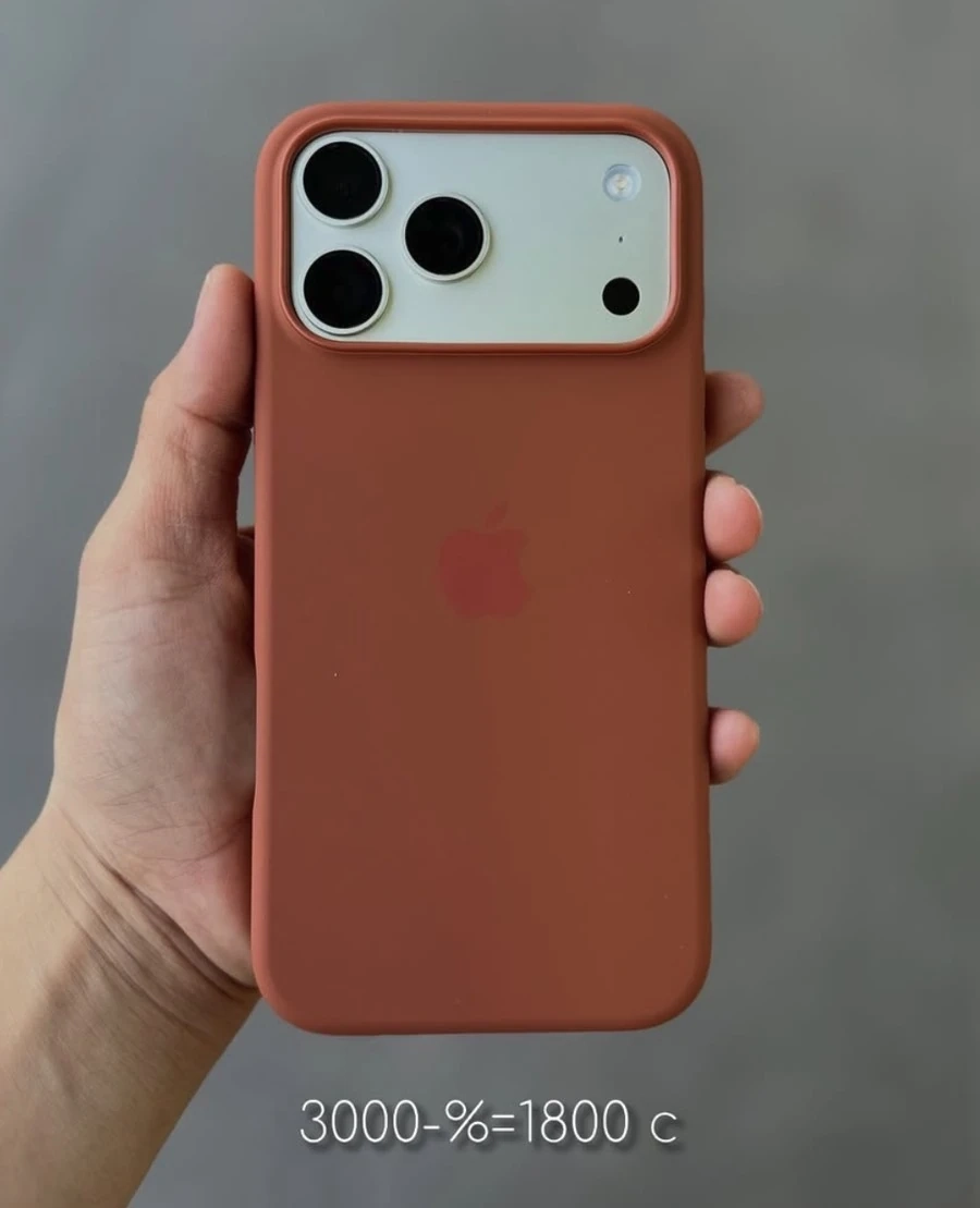 Силиконовый чехол Apple Silicone Case с MagSafe для iPhone 17 Pro/Pro Max в цвете Terra Cotta