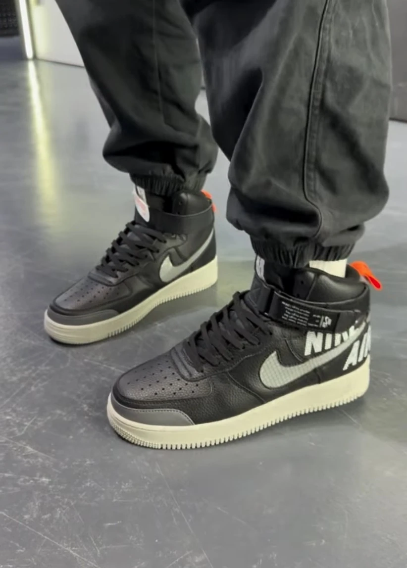 Мужские кроссовки AIR FORCE 1 HIGH ‘ Under Construction- Black ‘