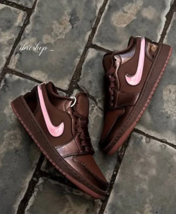 Nike Air Jordan 1 Low в коричнево-розовой палитре