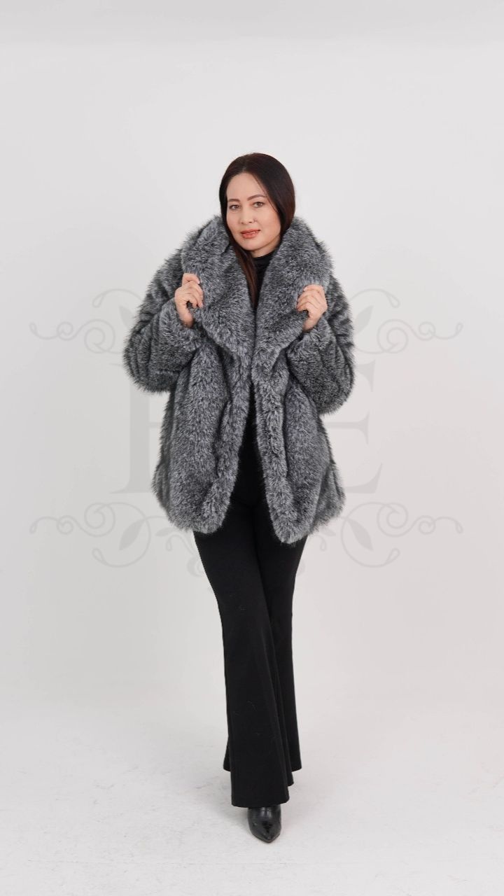 Шуба E&amp;E серый