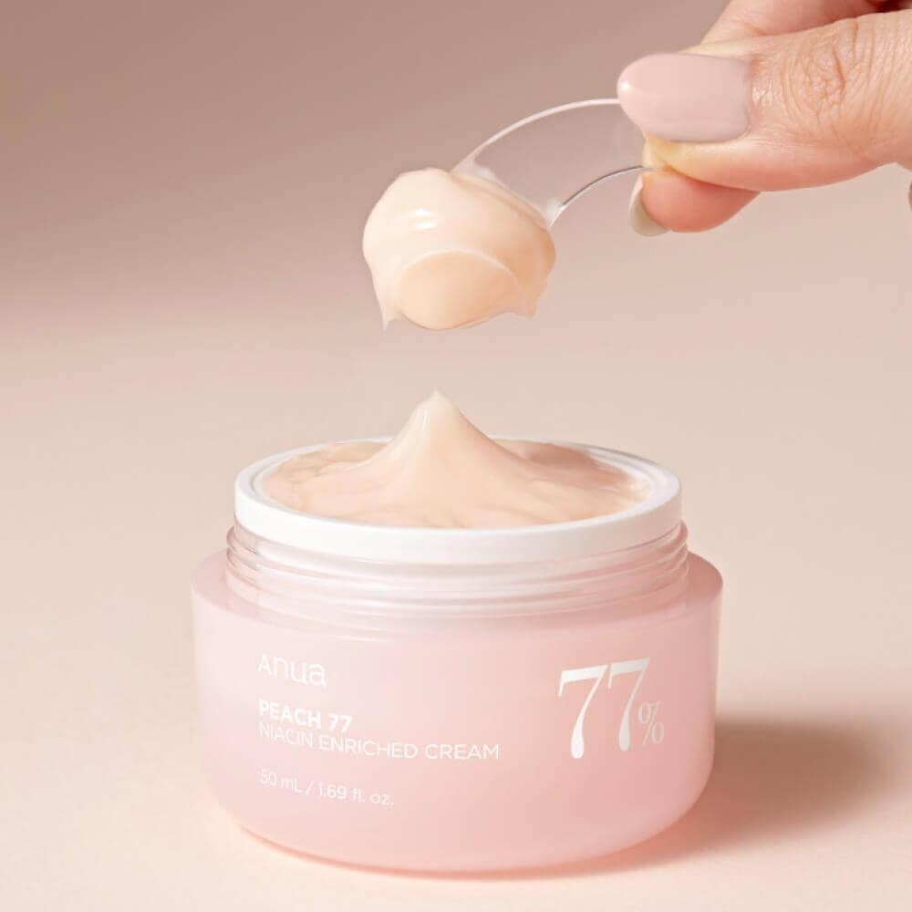 Anua Peach 77 Niacin Enriched Cream Интенсивный крем-пудинг для гладкой и сияющей кожи, 50мл