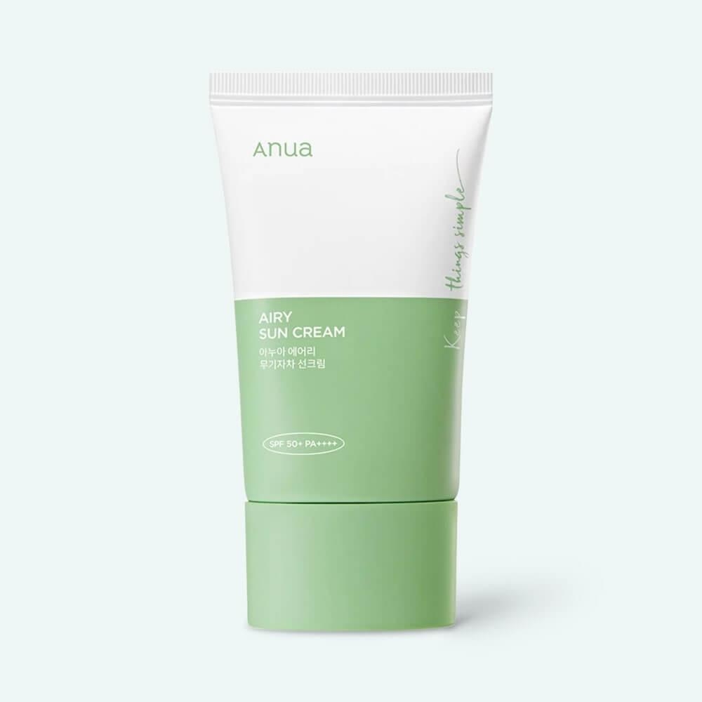 Минеральный солнцезащитный крем с экстрактом Houttuynia ANUA Airy Sun Cream SPF50+ PA++++ 50ml