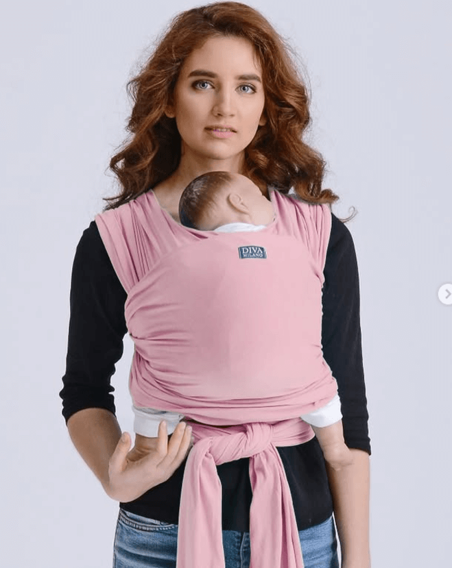 Трикотажный слинг с рождения Diva Stretchy, Pink, розовый