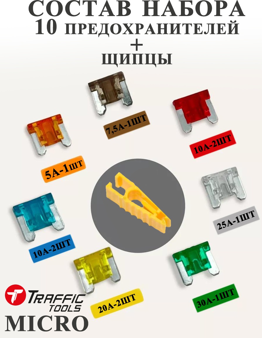Traffic tools набор предохранителей TT10846MICRO 10 шт