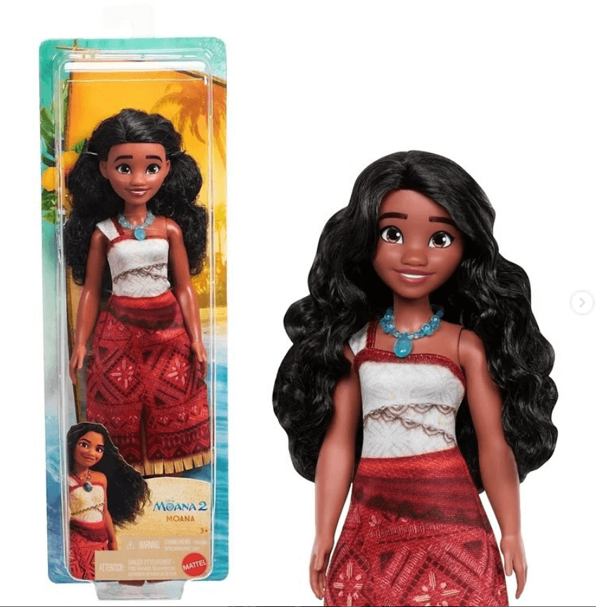 Кукла Моана из Disney Moana 2 с съемным нарядом и 2 аксессуарами