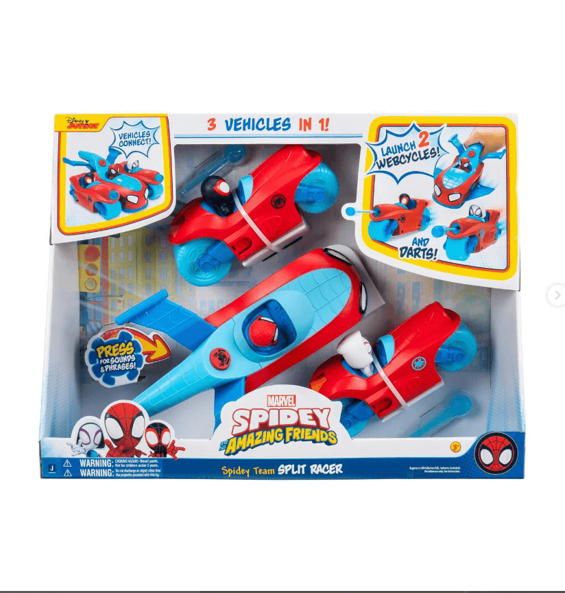 Игрушка Marvel Spidey Tram Split Racer Play гоночный автомобиль