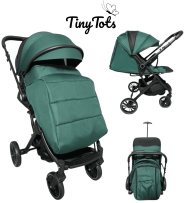 Коляска прогулочная Tiny Tots ADM7, зеленый