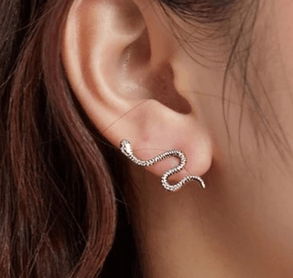 Серебро 925 пробы / Драгоценная анималистика Snake collection / Серьги из серебра