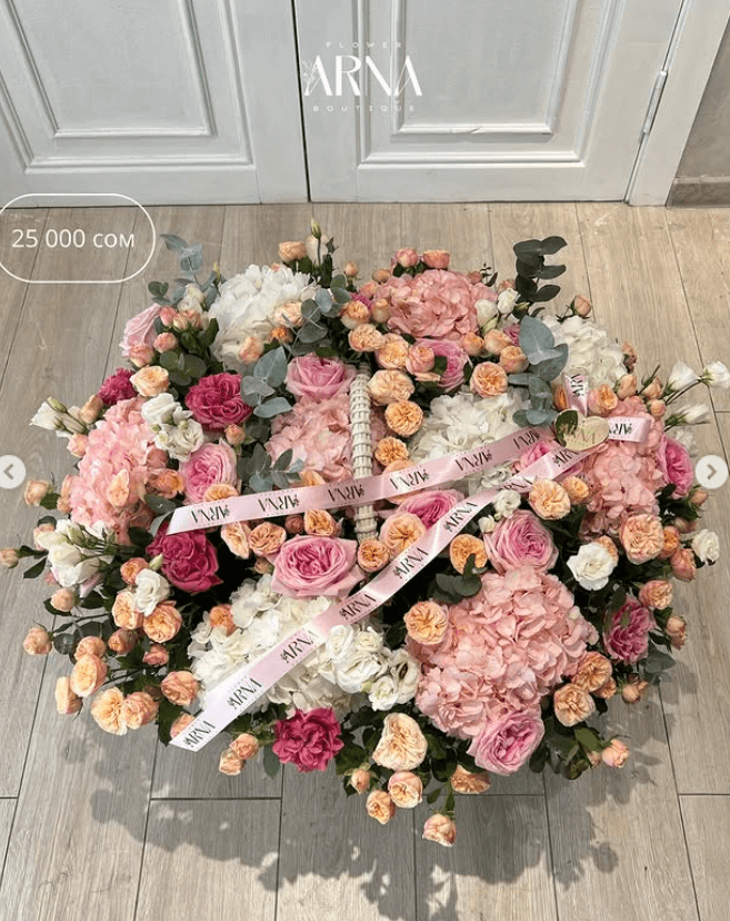 Цветочная композиция в корзинке