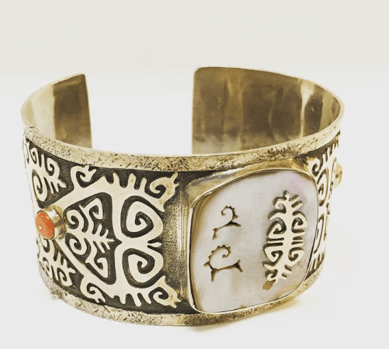 Браслет с натуральными камнями  ethno silver handmadejewelry