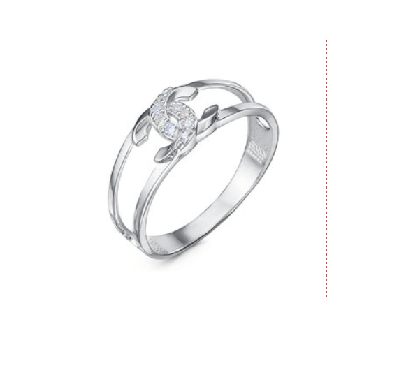Серебряное кольцо 925 пробы с фианитами