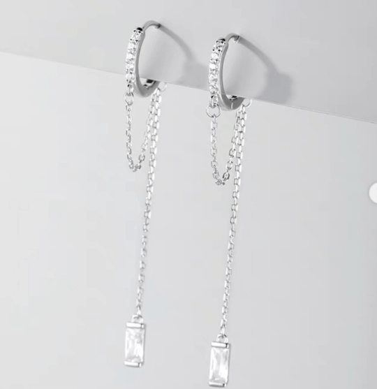 Сережки: "PRADA" Серебро 925 Английский замок