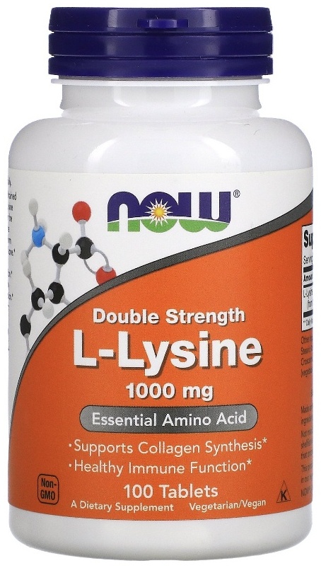 Аминокислота NOW L-Lysine 1000 mg нейтральный 100