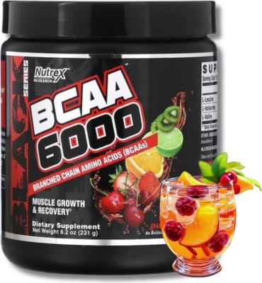 BCAA Nutrex Research BCAA 6000 фруктовый пунш 255 г
