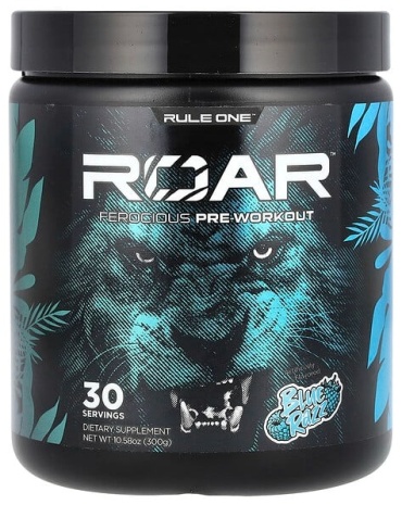 Предтренировочный комплекс Rule 1 Roar, Ferocious blue raspberries