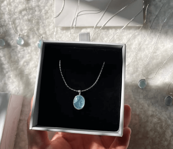 Цепочка: “Mermaid’s Tear”Серебро 925 Каждый камень уникален: имеет узоры (ледяные трещинки линии)