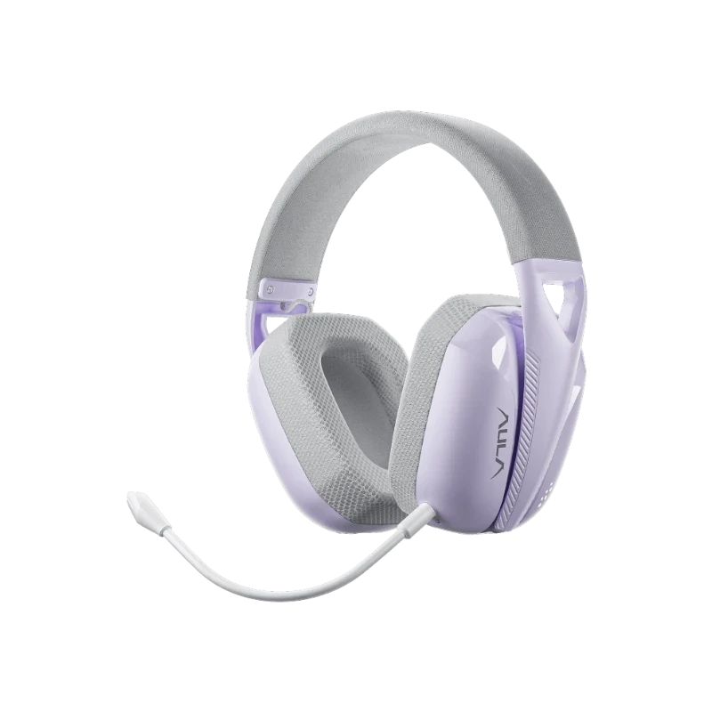 Проводные + беспроводные фиолетовые наушники Aula S8 Purple