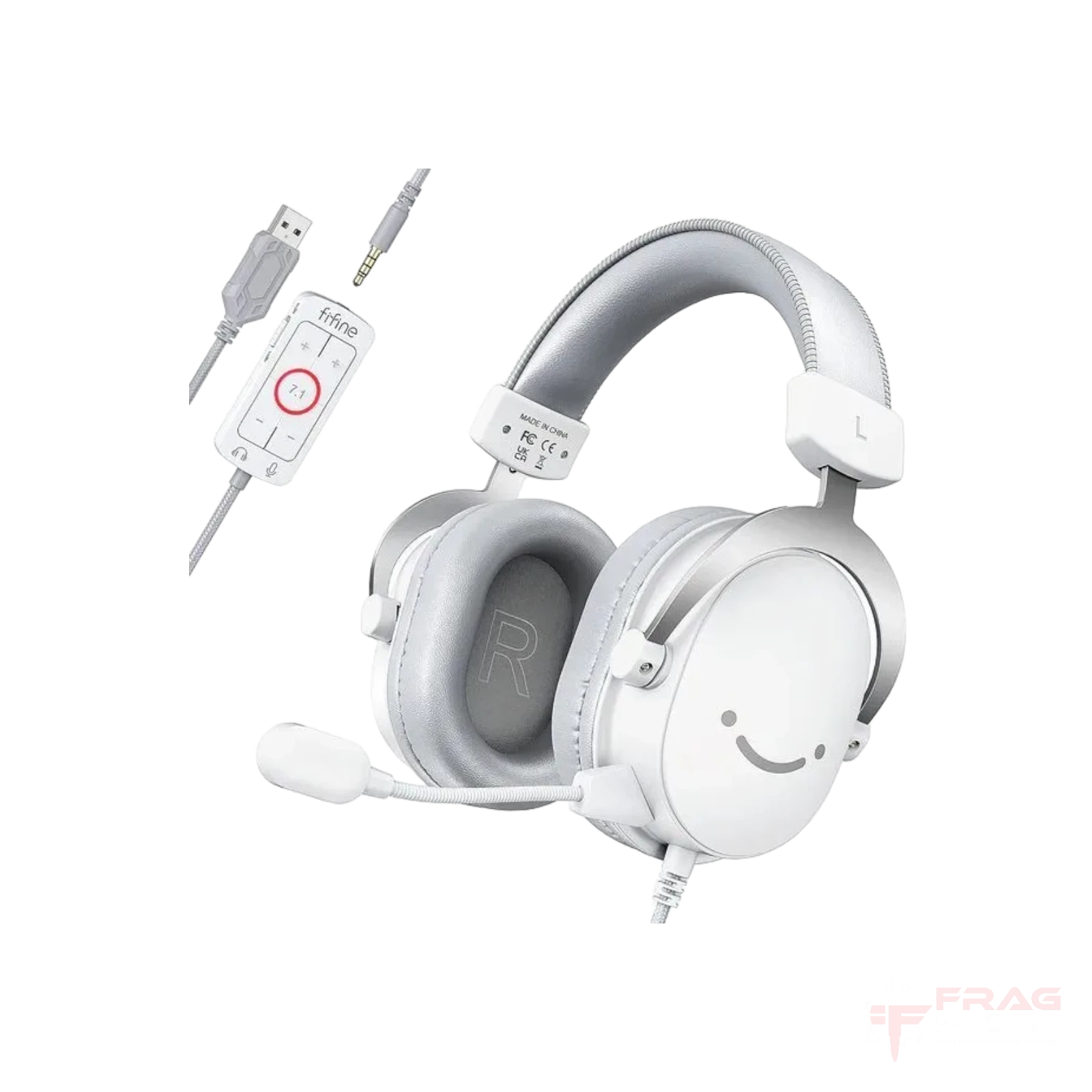 Белые наушники Fifine Ampligame H9