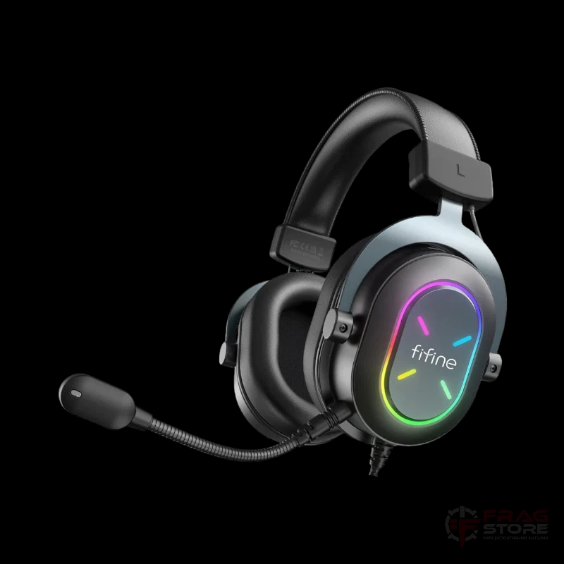 Черные наушники Fifine Ampligame H6