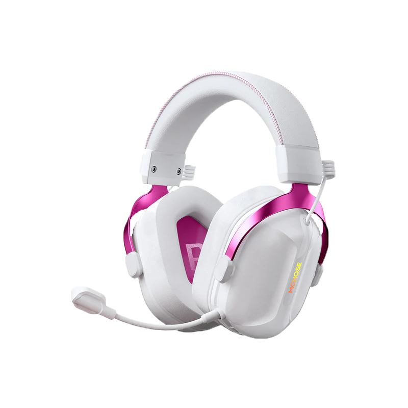 Проводные + беспроводные белые наушники Mchose S9